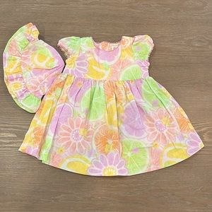 BABY GIRL DRESS WITH HAT